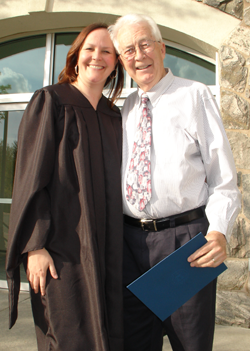 Vickey and her dad, Gordon Snow, May 2010