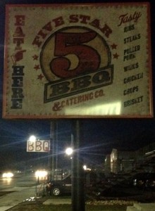 Five Star BBQ sign - Orem, Utah