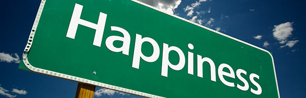 happiness road sign